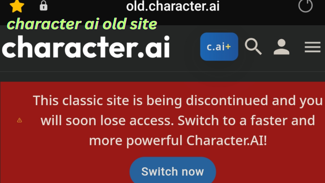 character ai old site